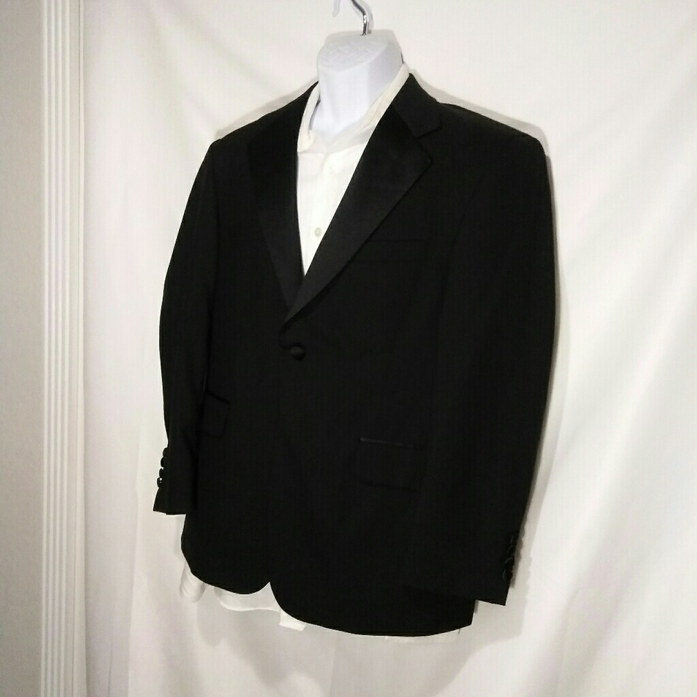 Stafford Essentials 100% wool 1-button Blazer